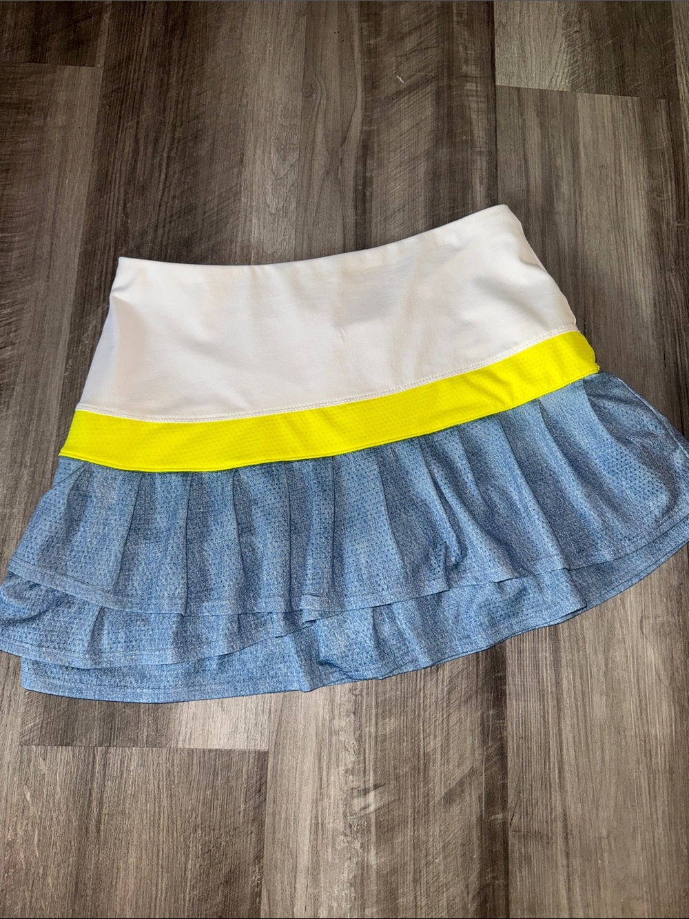Lucky In Love Golf Tennis Skort Skirt small 4-6 Blue athletic neon women’s pleat